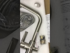 डेक-माउंटेड 3 में 1 जल शोधक नल पीतल स्टेनलेस स्टील H330 XW200mm