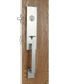 जस्ता मिश्र धातु प्रवेश द्वार हैंडल सेट 45 मिमी - 70 मिमी दरवाजा मोटाई के लिए
